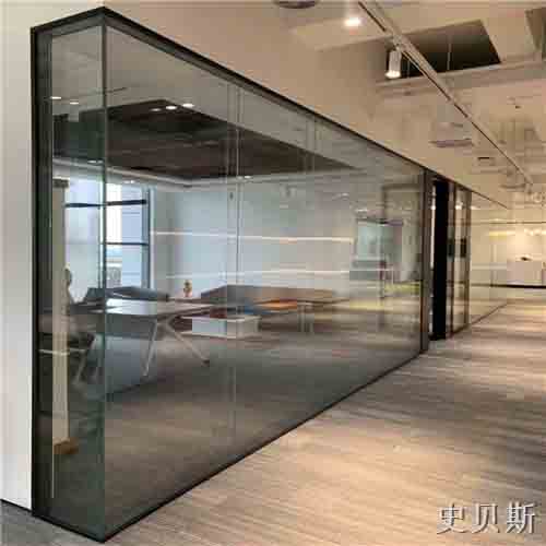 丽江双层12mm全景玻璃隔断墙结构图